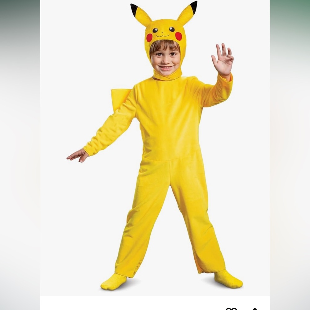 Disguise Pokemon Pikachu Costume, Pikachu cosplay Outfit & Headpiece size 3T-4T